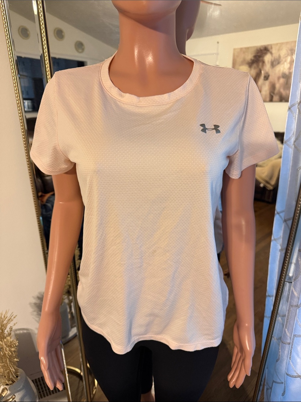 Under Armour Women's Light Pink Short Sleeve Athletic Tee